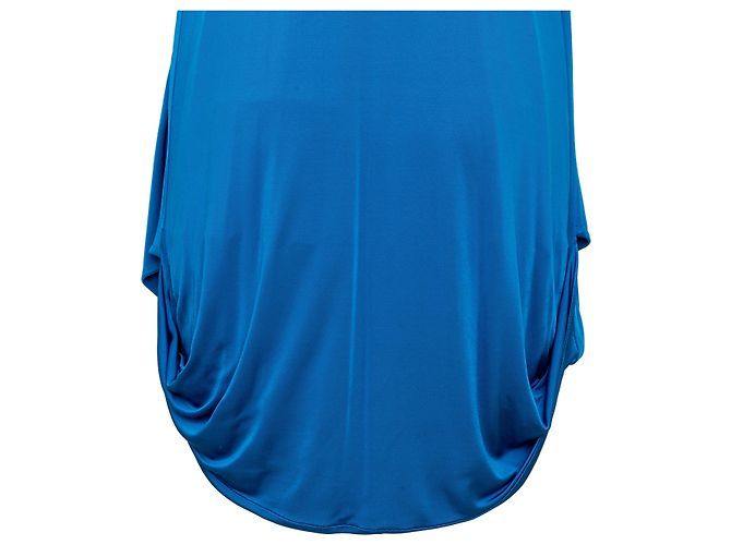 Vestido drapeado Alexander McQueen Azul - vista 7
