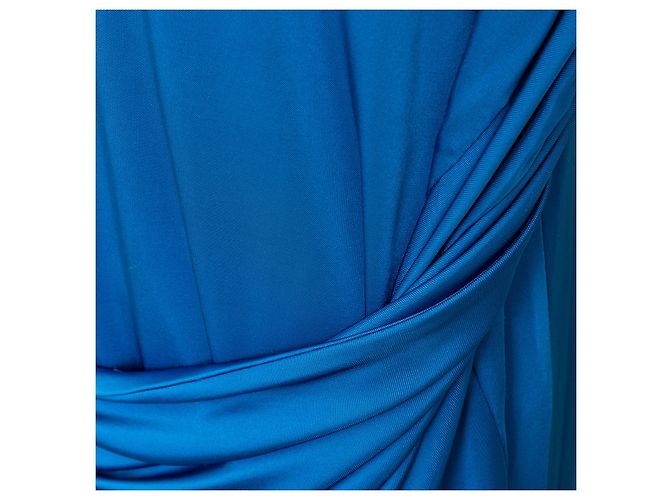 Vestido drapeado Alexander McQueen Azul - vista 9