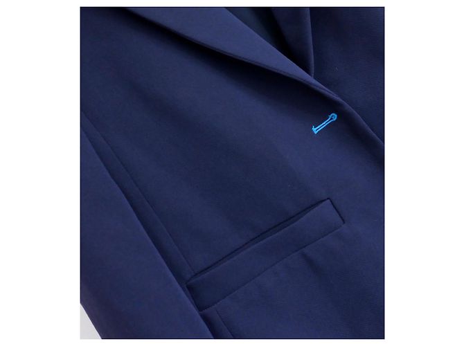 Armani Exchange Navy Contrast Button Hole Blazer Jacket Navy blue - view 3