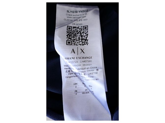 Armani Exchange Navy Contrast Button Hole Blazer Jacket Navy blue - view 6