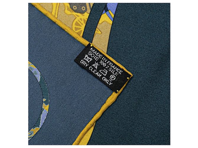 Blaue Hermès Kelly En Caleche Seidenschal - Ansicht 4