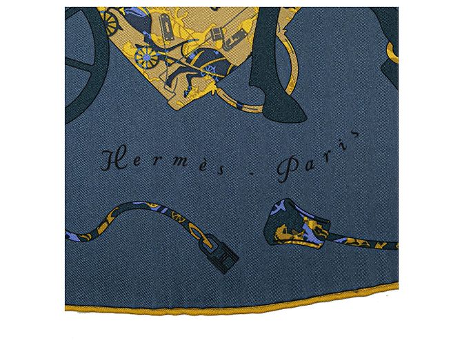 Blaue Hermès Kelly En Caleche Seidenschal - Ansicht 5