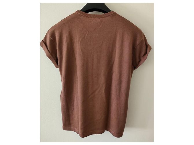 Tom Ford Cashmere Kurzarm Top Beige - Ansicht 3