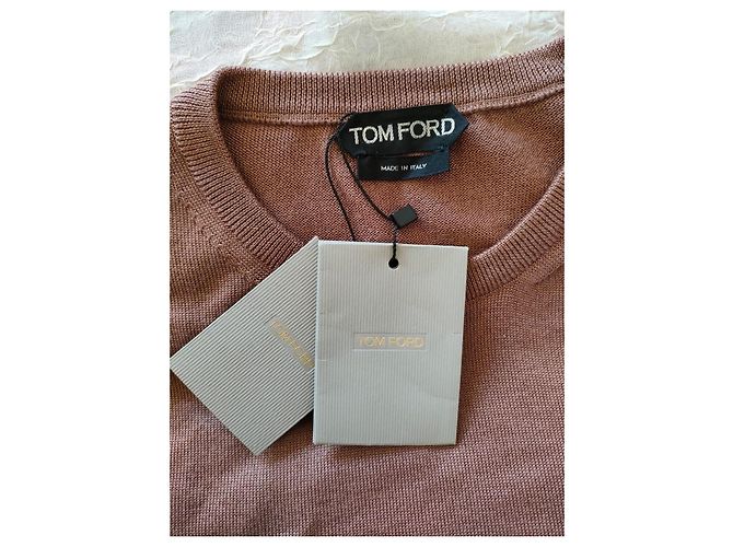 Tom Ford Cashmere Kurzarm Top Beige - Ansicht 4