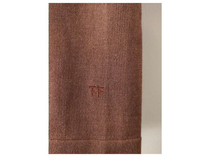 Tom Ford Cashmere Kurzarm Top Beige - Ansicht 6