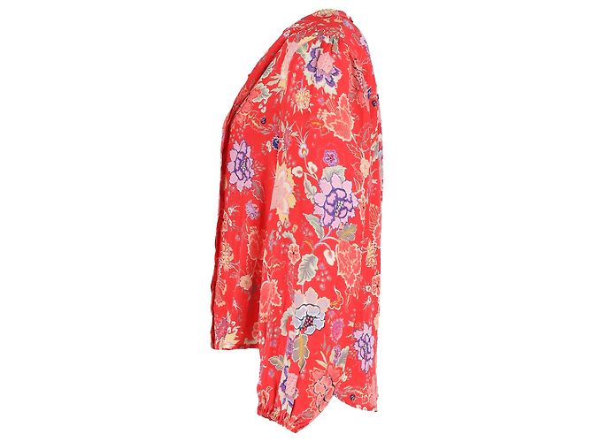 Autre Marque Rixo Azra Bluse aus roter Viskose - Ansicht 2