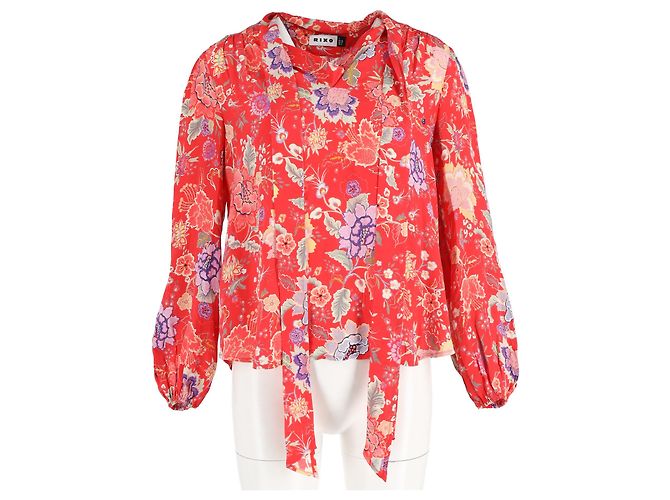 Autre Marque Rixo Azra Bluse aus roter Viskose - Ansicht 4