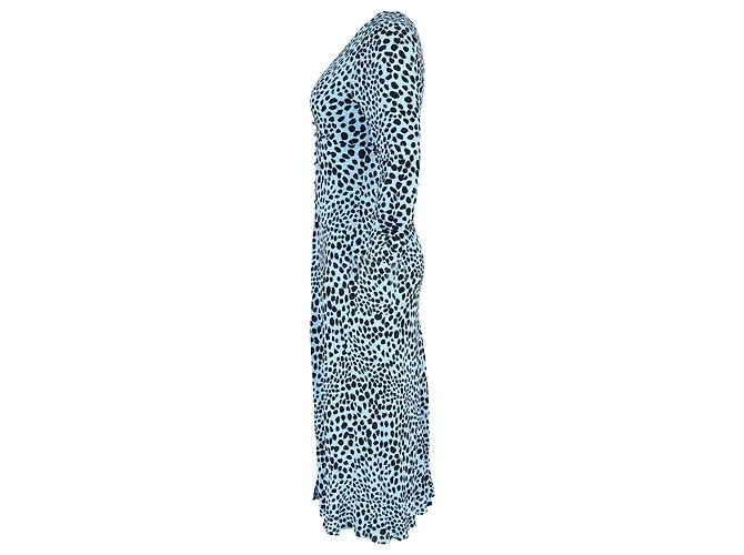 Autre Marque Rixo Katie Vestido de Print Leopardo en Viscosa Azul Azul claro - vista 2