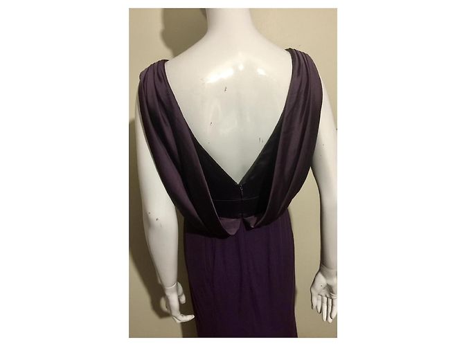 Vera Wang Lila Abendkleid mit Schleppe - Ansicht 4