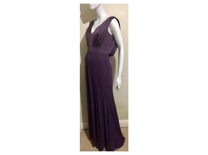 Vera Wang Lila Abendkleid mit Schleppe - Ansicht 5