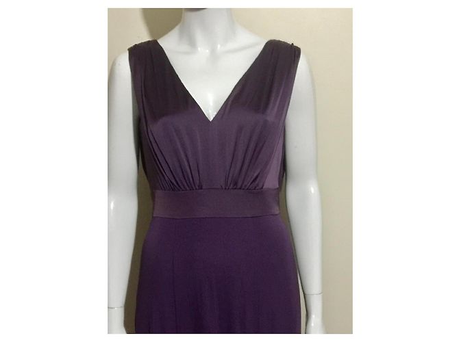 Vera Wang Lila Abendkleid mit Schleppe - Ansicht 6