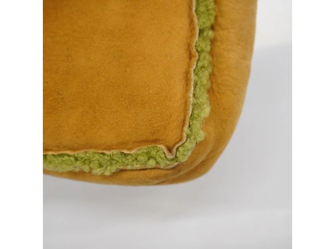 Borsa Chanel Mouton in beige e verde - vista 13