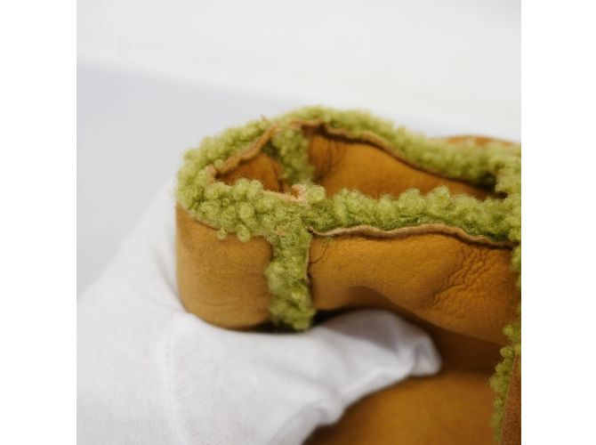 Borsa Chanel Mouton in beige e verde - vista 15