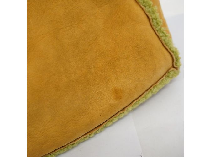Borsa Chanel Mouton in beige e verde - vista 6
