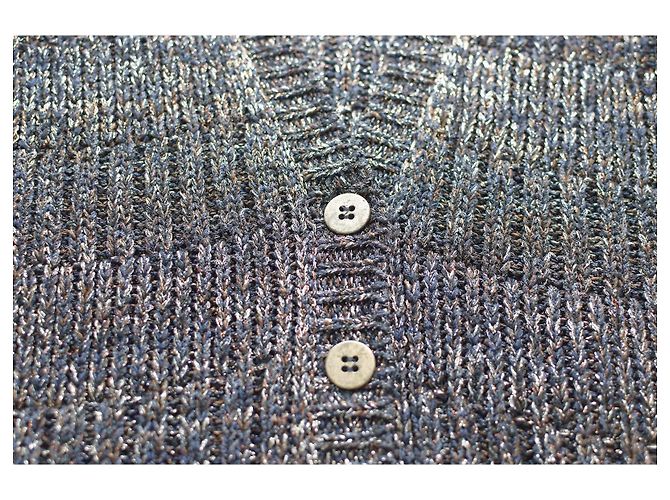Chloé Strickjacke aus Seidenmischung Mitternachtsblau XS - Ansicht 5