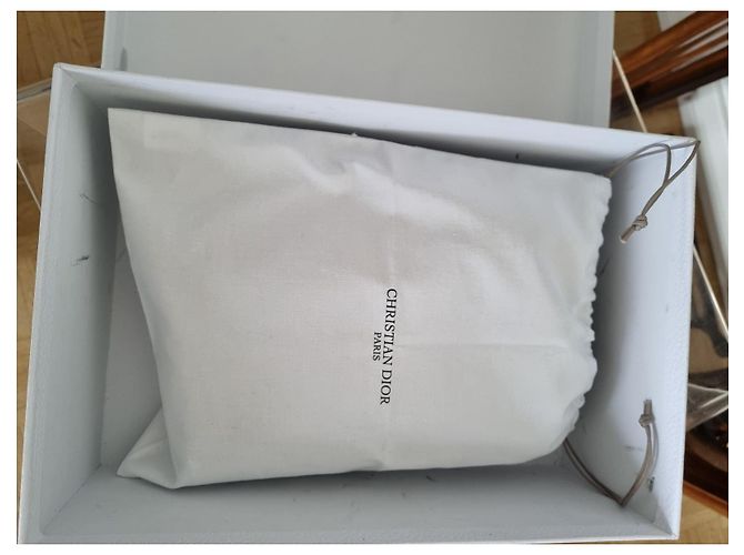 Borsa a tracolla Christian Dior in pelle di vitello nera Nero - vista 10