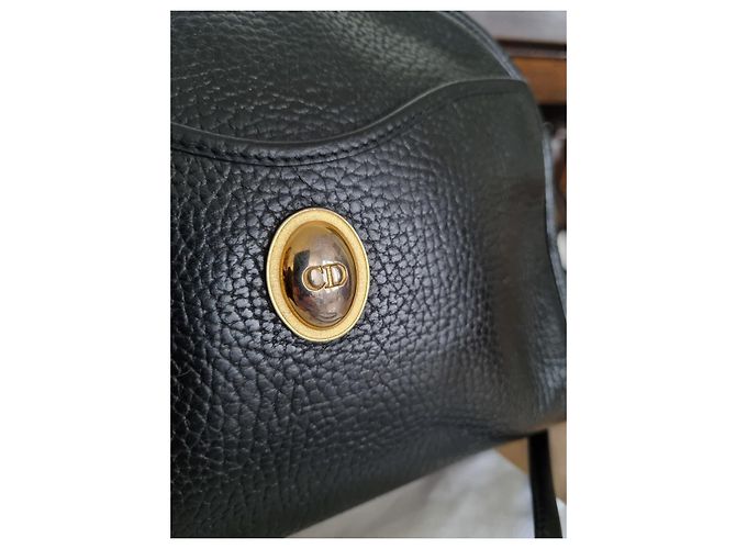 Borsa a tracolla Christian Dior in pelle di vitello nera Nero - vista 2