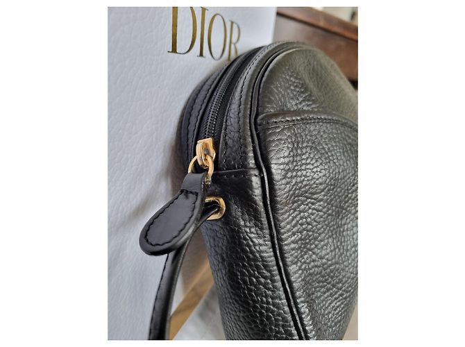 Borsa a tracolla Christian Dior in pelle di vitello nera Nero - vista 3