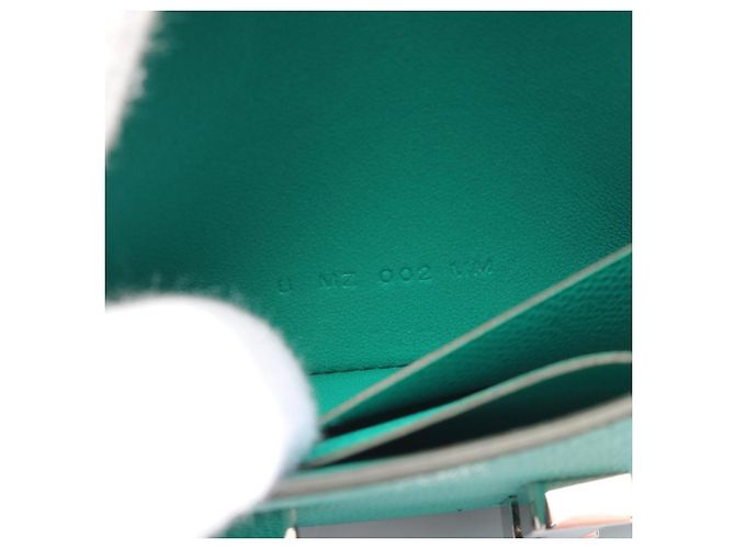 Hermès Billetera bi-fold Hermes Constance Mint Verde - vista 6