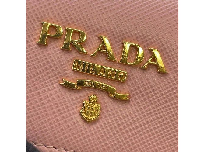 Llaveiro de cuero Saffiano de Prada en rosa - vista 10