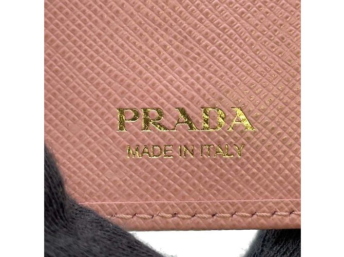 Llaveiro de cuero Saffiano de Prada en rosa - vista 11