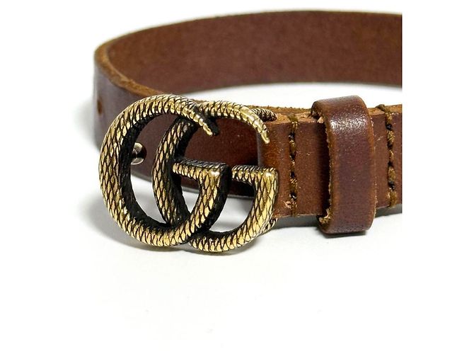 Bracciale in pelle Double G GUCCI - vista 5
