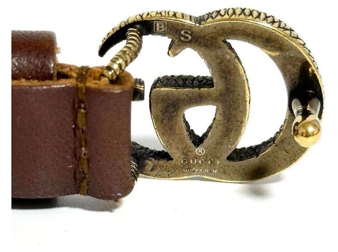 Bracciale in pelle Double G GUCCI - vista 6