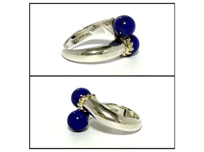 Tiffany & Co Anello combinato in lapislazzuli argento oro per donne Tiffany - vista 4