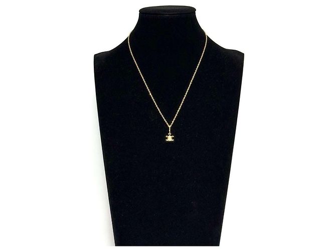 Céline Celine Damen Triomphe Solitaire Halskette Anhänger Golden - Ansicht 10