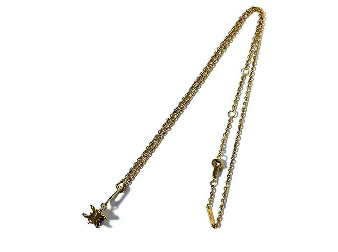 Céline Celine Damen Triomphe Solitaire Halskette Anhänger Golden - Ansicht 3