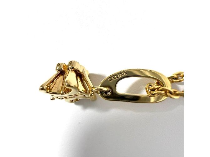 Céline Celine Damen Triomphe Solitaire Halskette Anhänger Golden - Ansicht 7