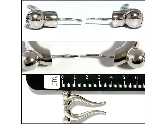 Orecchini Force Double Horn per uomini e donne di Balenciaga - vista 7