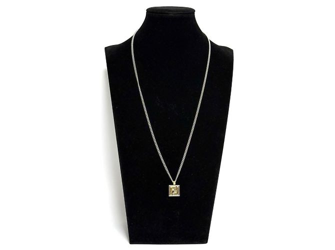 Fendi Men's Necklace Pendant in Palladium & Gold - view 8