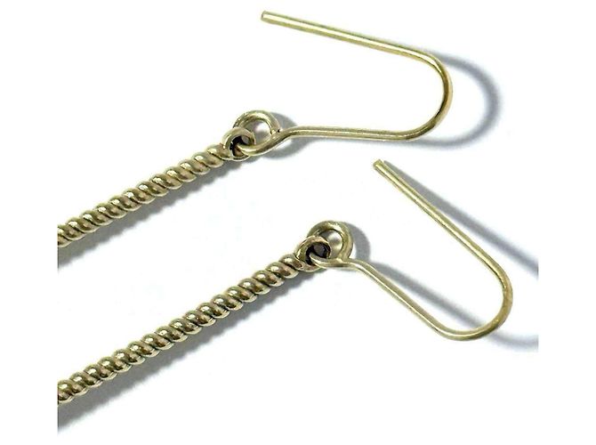Brincos de gancho com anagrama Loewe para mulheres em ouro Dourado - vista 5