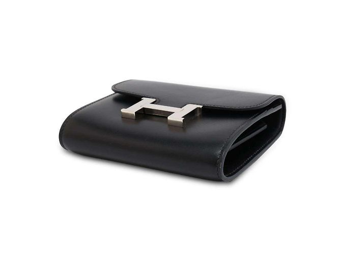 Hermès Portafoglio Compatto Constance Hermes Nero - vista 2