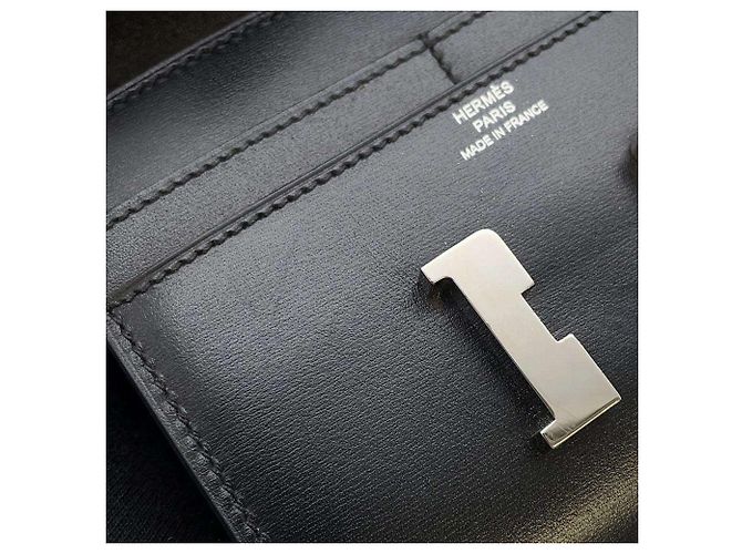 Hermès Portafoglio Compatto Constance Hermes Nero - vista 6