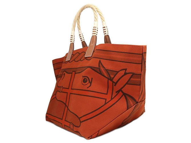 Hermès Hermes Steeple große Tragetasche in Orange - Ansicht 2