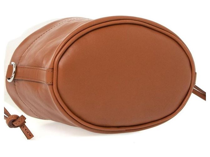 Autre Marque Borsa a secchiello Maison Kitsuné Camel in pelle e cotone Cammello - vista 5