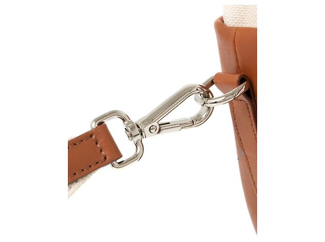 Autre Marque Borsa a secchiello Maison Kitsuné Camel in pelle e cotone Cammello - vista 7
