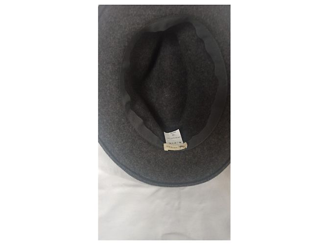 Soeur Colonel Felt Hat Grey Wool - view 4