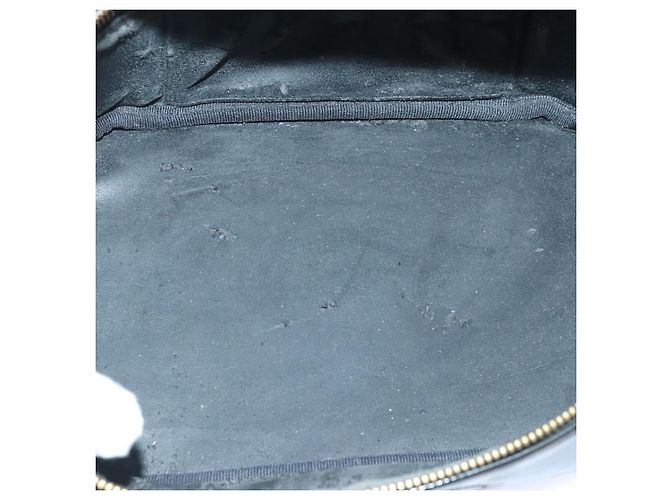 CHANEL COCO Marca Pouch Vanity Pelle verniciata Nera Oro CC Auth bs18347 Nero D'oro - vista 17