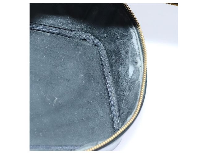 CHANEL COCO Marca Pouch Vanity Pelle verniciata Nera Oro CC Auth bs18347 Nero D'oro - vista 18