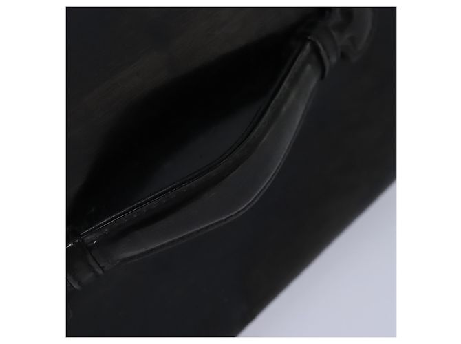 CHANEL COCO Marca Pouch Vanity Pelle verniciata Nera Oro CC Auth bs18347 Nero D'oro - vista 7