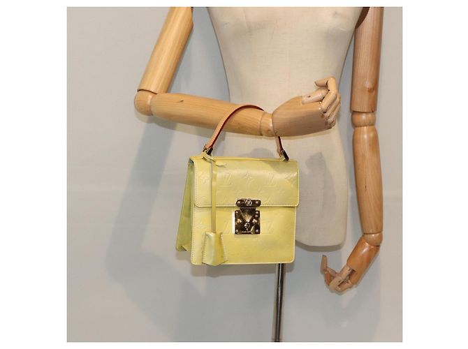 LOUIS VUITTON Monogram Vernis Borsa a Mano Spring Street Grigio M91029 LV Auth ep5954 - vista 22