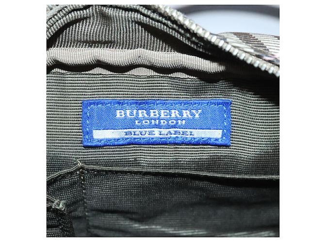 Borsa a spalla Burberry Nova Check Blue Label in nylon marrone Auth ti2105 - vista 17