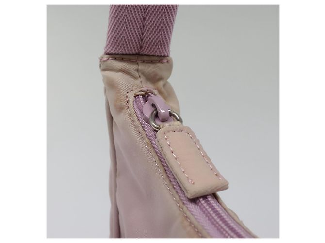 PRADA Mini Borsa a Mano Nylon Rosa Auth bs18406 - vista 15