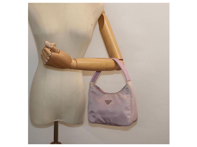 PRADA Mini Borsa a Mano Nylon Rosa Auth bs18406 - vista 21
