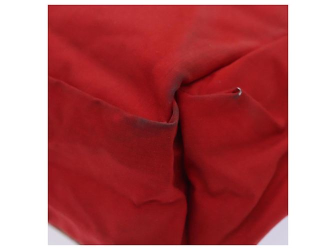 Burberry Borsa a spalla in nylon rosso Auth ti2117 - vista 11