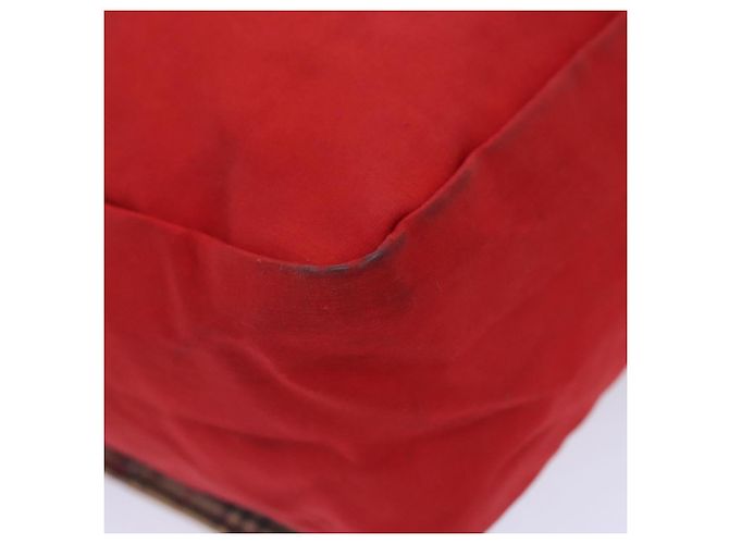 Burberry Borsa a spalla in nylon rosso Auth ti2117 - vista 12