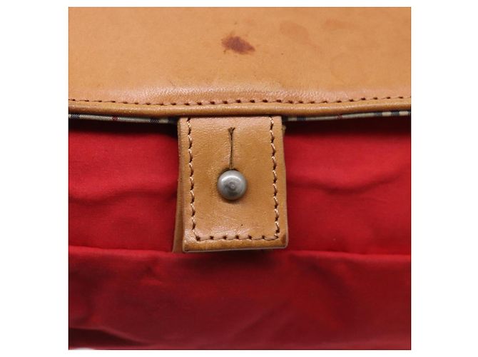 Burberry Borsa a spalla in nylon rosso Auth ti2117 - vista 14